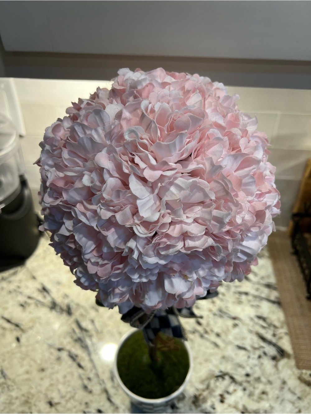 Mackenzie-Child’s Topiary Accent with Checkered Pot - Picture 2 of 4